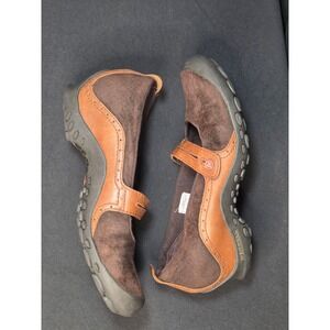 Merrell Plaza Bandeau Espresso Brown Suede Leather Mary Jane Flats Womens 8.5